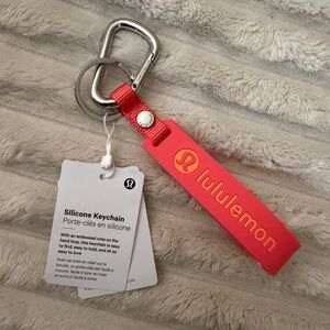 Lululemon Athletica Coral/Orang Silicone Keychain